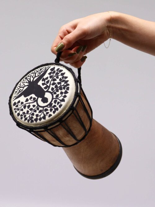 Buddha Wide Top Djembe Drum - 13cm