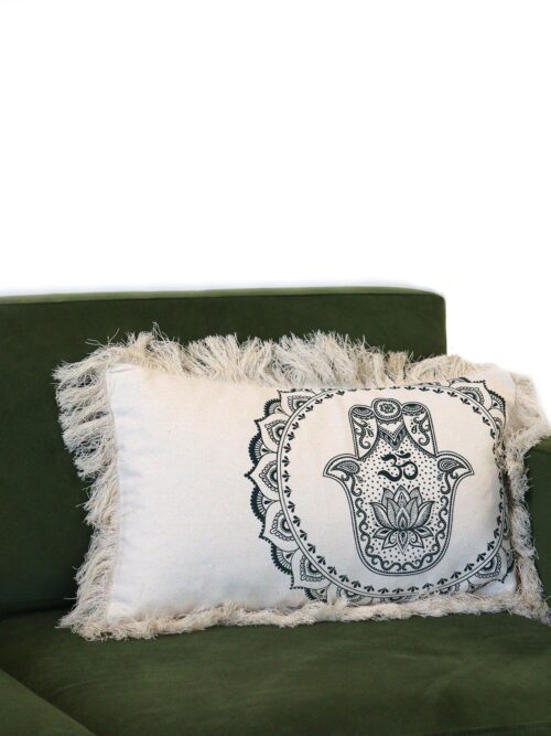 Hamsa Mandala  Cushion Cover - 30x50cm - green