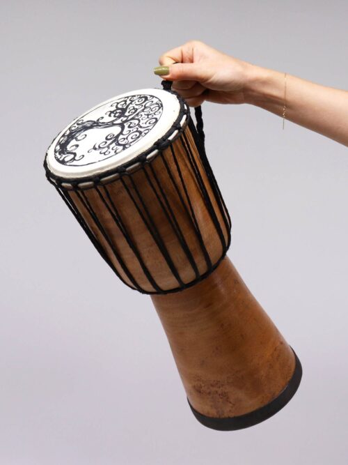 Tree of Life Wide Top Djembe Drum - 18cm