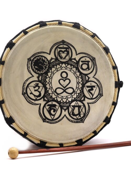 Chakra Shamanic Drum with Sticks - 25cm