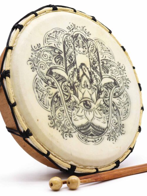 Hamsa Shamanic Drum with Two Sticks - 30cm