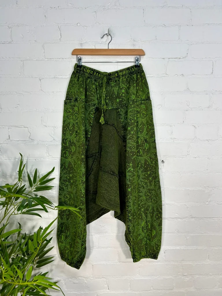 Nepalese Harem Pant With Sun Print Detailing By Gringo